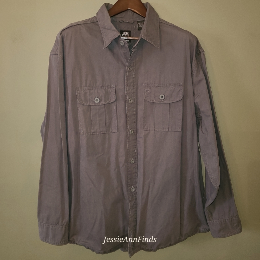 Timberland Gray Button Down Shirt Jacket Shacket Men's Size XXL